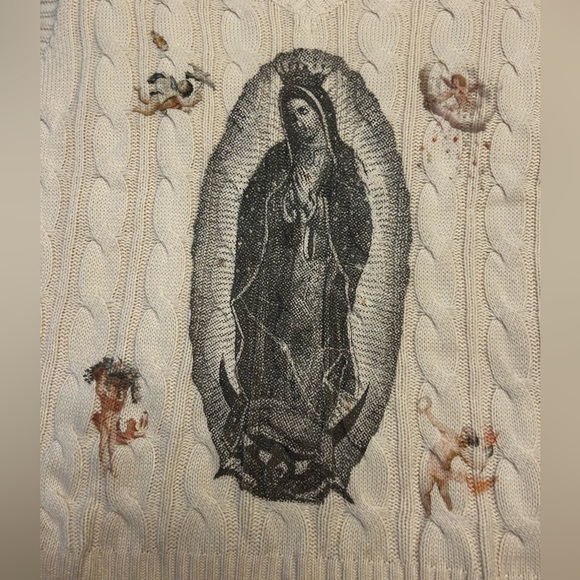 Angels Hand Printed Cable Knit Vest - Picture 3 of 14